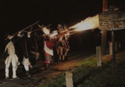 Firing salute at old cemetery in Wayland on April 19,2011