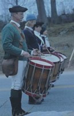 Drummers marching to the North Bridge on April 19,2011