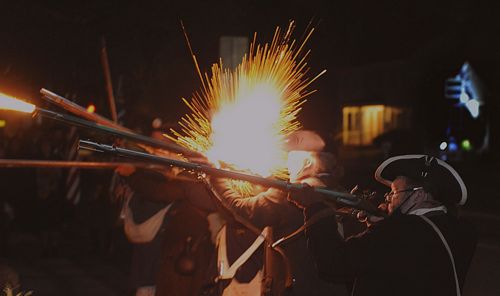 Musket salute at the Grout Heard House in Wayland